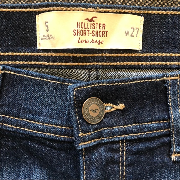 Hollister short-short dark denim jean shorts W27 - Picture 4 of 9